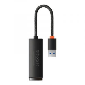 Adaptor de rețea Baseus Lite Series USB la RJ45 (negru)