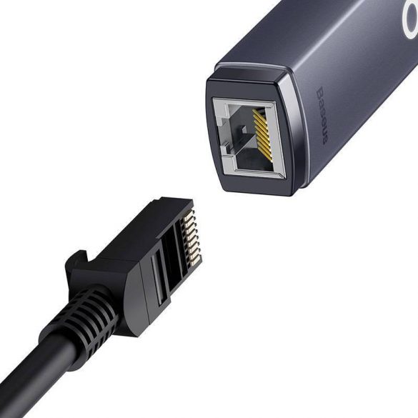 Adaptor de rețea Baseus Lite Series USB la RJ45, 1000 Mbps (gri)