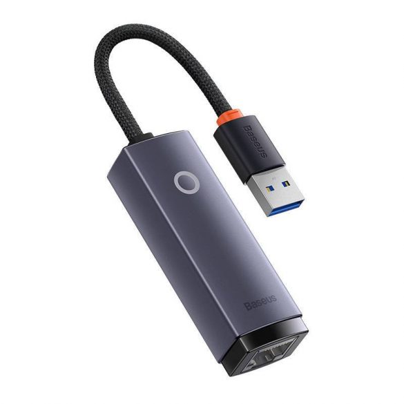 Adaptor de rețea Baseus Lite Series USB la RJ45, 1000 Mbps (gri)