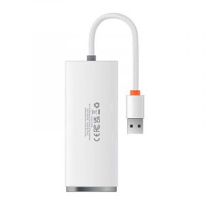 Seria Baseus Lite USB 4 în 1 - 4x hub USB 3.0, 25 cm (alb)