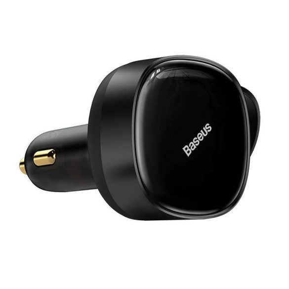 Încărcător auto Baseus Enjoyment + 2 cabluri USB-C + Lightning 3A, 30W (negru)