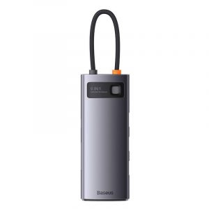 Baseus Metal Gleam Series 6 az 1-ben hub elosztó, USB-C - 3x USB 3.0 + USB-C PD + microSD/SD