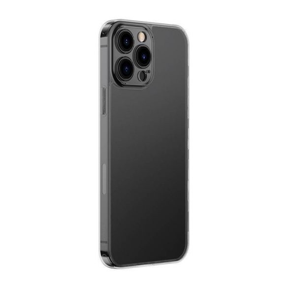 Husa neagra transparenta Baseus Baseus Frosted Glass iPhone 13 PRO + sticla securizata