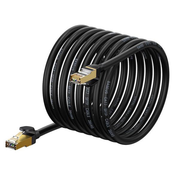 Cablu de rețea Baseus Ethernet RJ45, 10 Gbps, 10 m (negru)