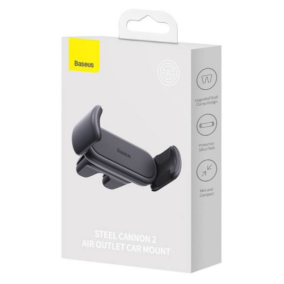 Baseus Steel Cannon 2 Suport auto clip-on pentru grila de ventilație (negru)