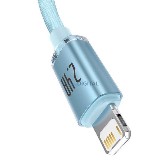 Cablu USB pentru iP Baseus Crystal Shine, 2,4 A, 2 m (niebieski)