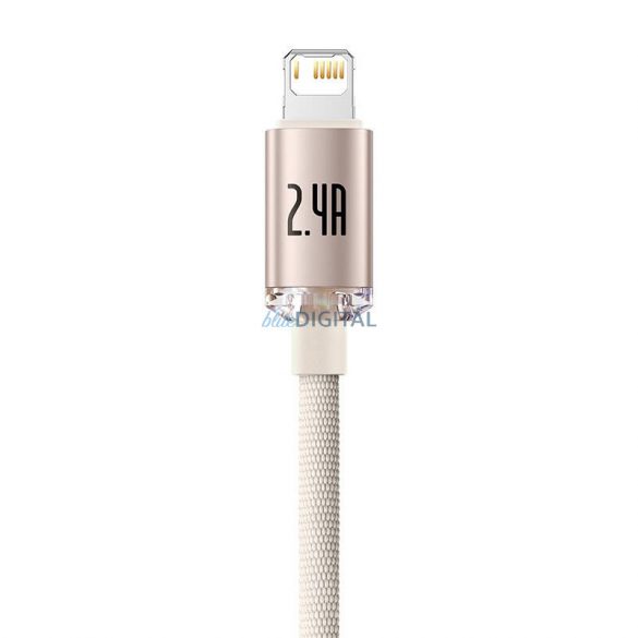 Kabel USB pentru iP Baseus Crystal Shine, 2,4 A, 2 m (roz)