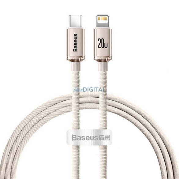 Kabel USB-C pentru iP Baseus Crystal Shine, 20 W, 1,2 m (roz)