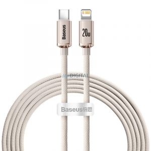 Kabel USB-C pentru iP Baseus Crystal Shine, 20W, 2m (roz)