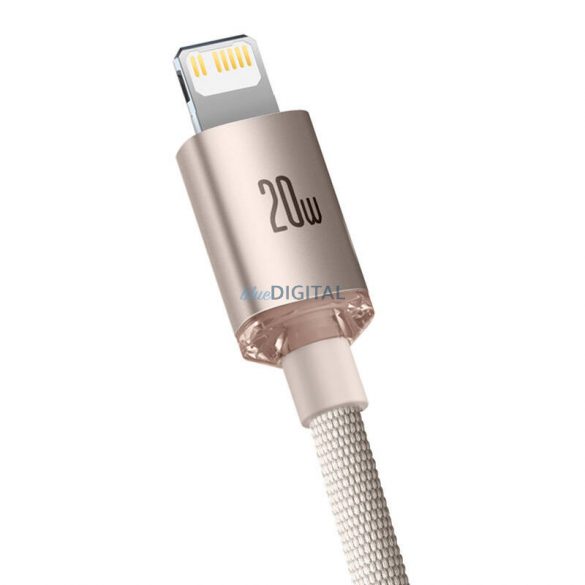 Kabel USB-C pentru iP Baseus Crystal Shine, 20W, 2m (roz)