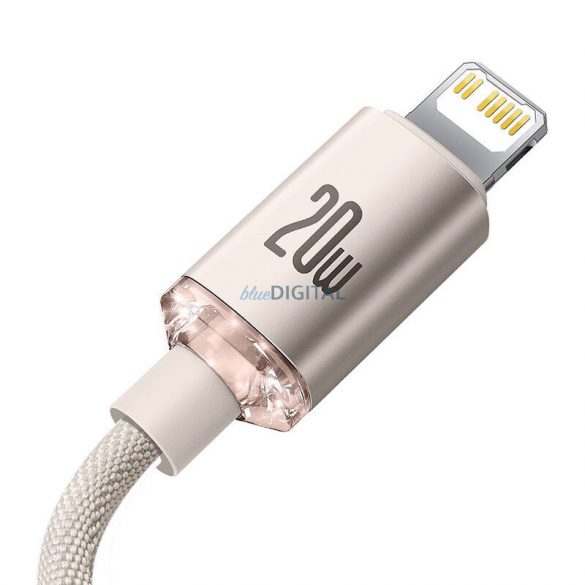 Kabel USB-C pentru iP Baseus Crystal Shine, 20W, 2m (roz)