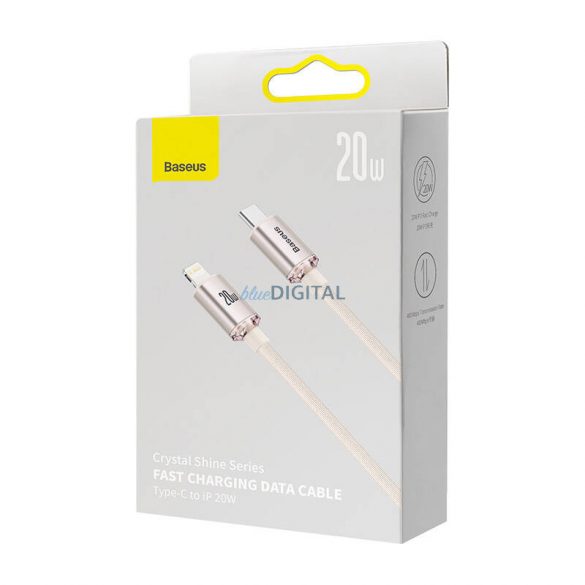 Kabel USB-C pentru iP Baseus Crystal Shine, 20W, 2m (roz)