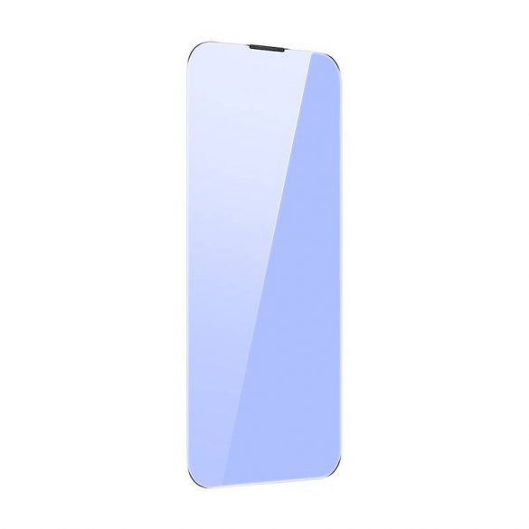 Folie de sticlă Baseus Crystal iPhone 14/13/13 Pro cu filtru de lumină albastră și acoperire rezistentă la praf, 0,3 mm (2 buc)