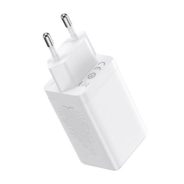 Baseus GaN5 Pro încărcător , 2xUSB-C + USB, 65W (alb)