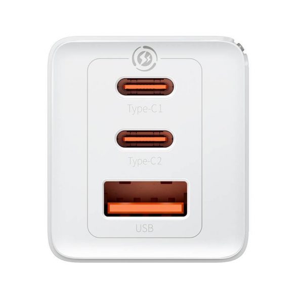 Baseus GaN5 Pro încărcător , 2xUSB-C + USB, 65W (alb)