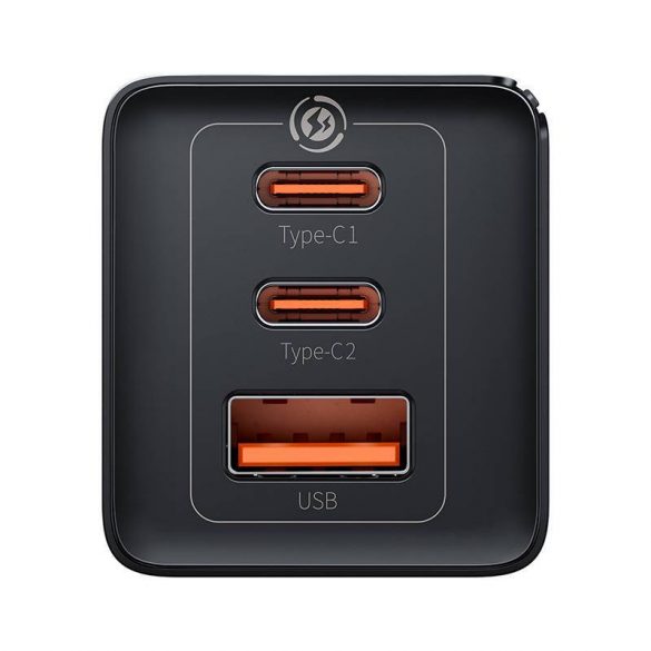 Baseus GaN5 Pro încărcător , 2xUSB-C + USB, 65W (negru)