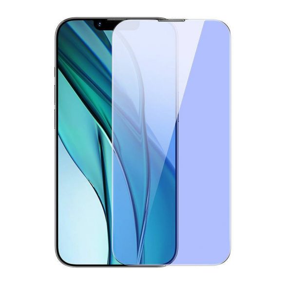 Film de sticlă cu filtru de lumină albastră pentru iPhone 14 Plus/13 Pro Max Baseus, 0,4 mm