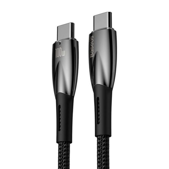 Baseus Glimmer USB-C - cablu de încărcare USB-C, 100 W, 2 m (negru)