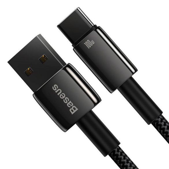 Cablu USB - USB-C Baseus Tungsten Gold, 100 W, 1 m (negru)