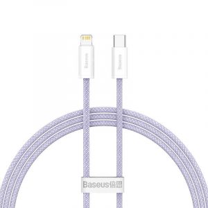 Baseus Dynamic 2 USB-C - Cablu de încărcare Lightning, 20 W, 1 m (violet)