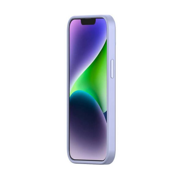 Husă Baseus Liquid Silica iPhone 14 Plus, folie de sticlă și kit de curățare (violet)