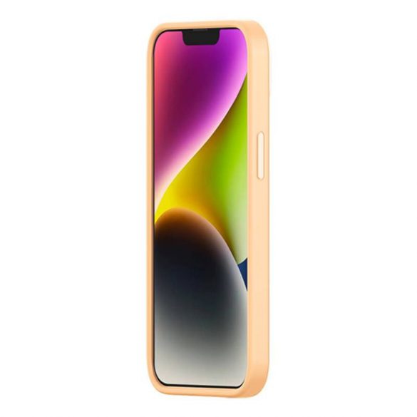 Husă Baseus Liquid Silica iPhone 14 Plus, folie de sticlă și kit de curățare (galben)