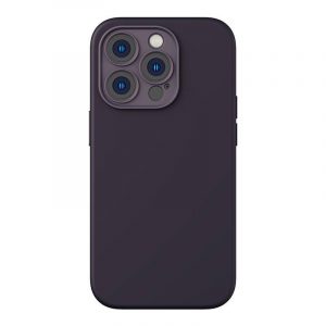 Husă Baseus Liquid Silica iPhone 14 Pro, folie de sticlă și kit de curățare (violet închis)