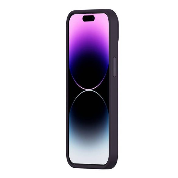 Husă Baseus Liquid Silica iPhone 14 Pro, folie de sticlă și kit de curățare (violet închis)