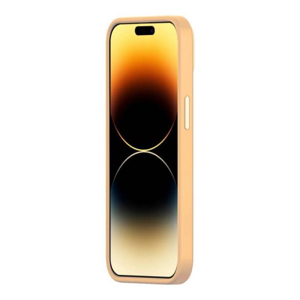 Husă Baseus Liquid Silica iPhone 14 Pro, folie de sticlă și kit de curățare (galben)