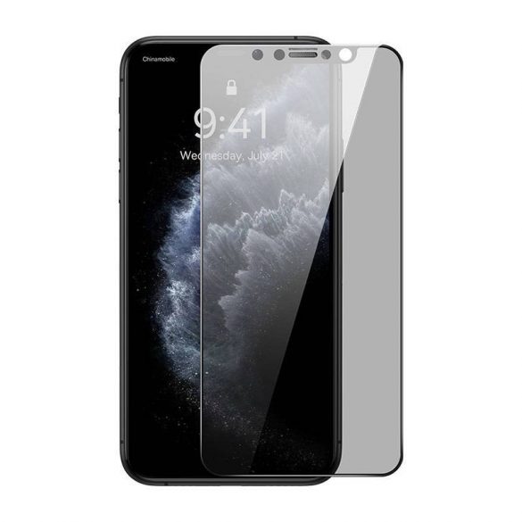 Film de sticlă cu filtru de privatizare Baseus iPhone XS Max/11 Pro Max, 0,3 mm