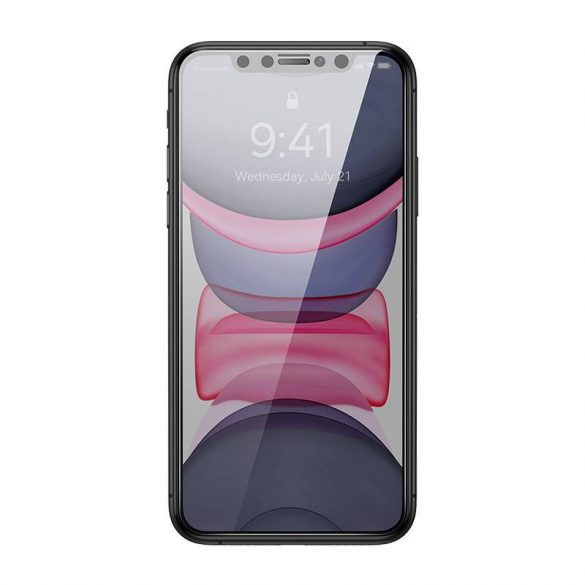 Film de sticlă cu filtru de privatizare Baseus iPhone 11/XR, 0,3 mm