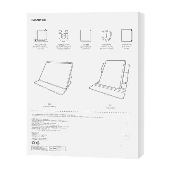 Baseus Minimalist iPad 10 10. Husă magnetică de 9 inchi (neagră)