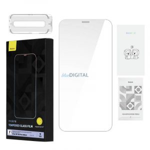 Sticla securizata Baseus 0.4mm iPhone 12 Pro MAX + kit de curatare