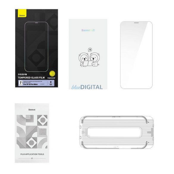 Sticla securizata Baseus 0.4mm iPhone 12 Pro MAX + kit de curatare