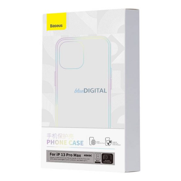 Husă transparentă pentru telefon Baseus pentru iPhone 13 Pro Max (transparentă) + Protector de ecran din sticlă securizată + Kit de curățare