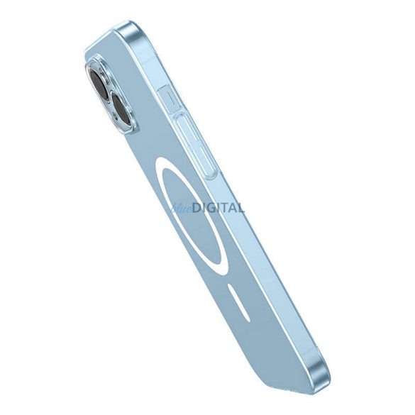 Husa MagSafe transparenta Baseus Crystal Series + sticla securizata - iPhone 14 Plus