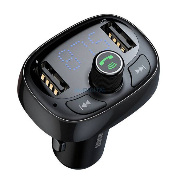 Transmițător FM Baseus T-type S-09 Bluetooth (negru)