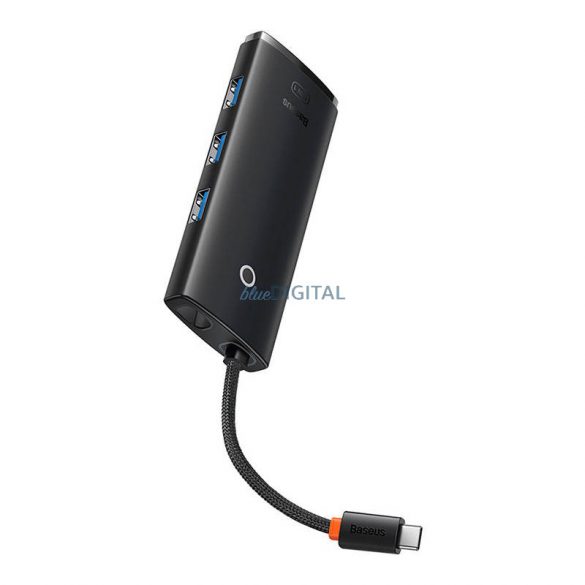 HUB Seria Baseus Lite cu 5 porturi USB-C HDMI+USB3.0x3+PD (negru)