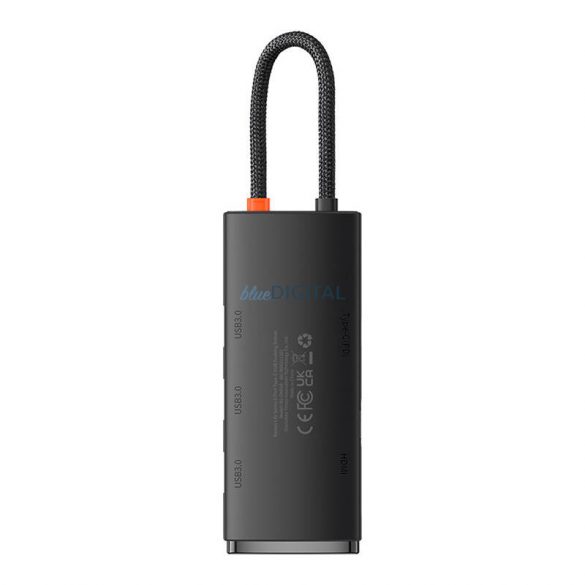 HUB Seria Baseus Lite cu 5 porturi USB-C HDMI+USB3.0x3+PD (negru)