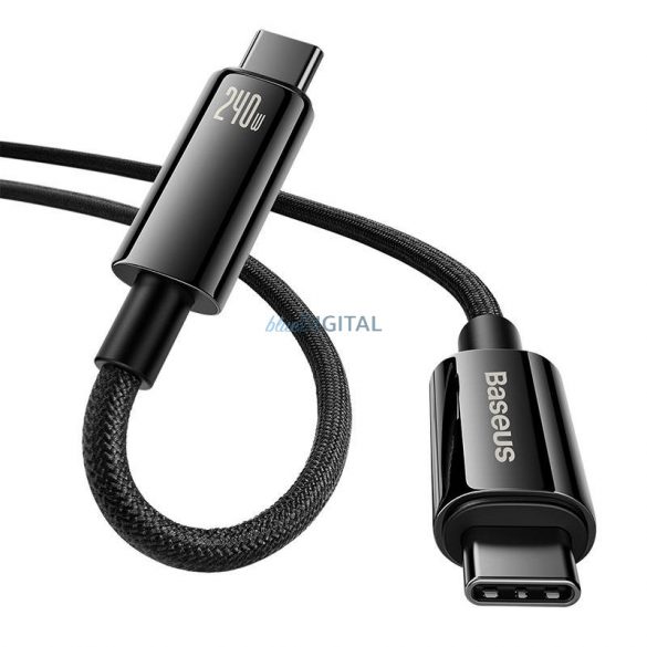 USB-C Cablu USB-C Baseus Tungsten gold 240W 1m (negru)