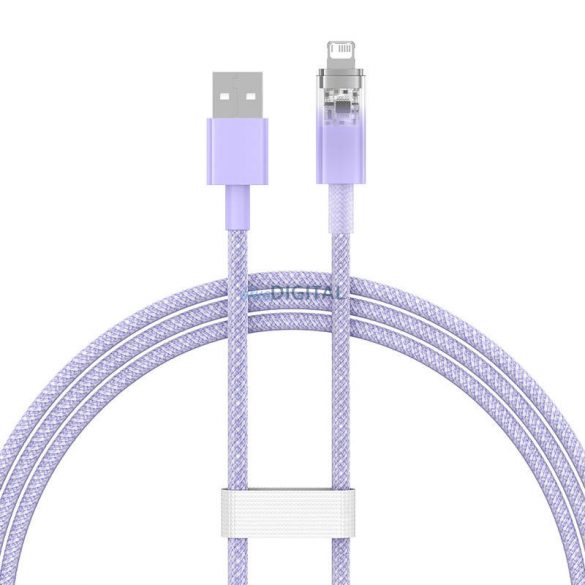 Cablu de încărcare rapidă Baseus USB-A Lightning Explorer Series 1m 2.4A (violet)