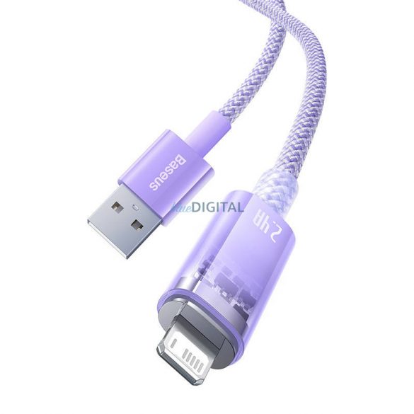 Cablu de încărcare rapidă Baseus USB-A Lightning Explorer Series 1m 2.4A (violet)