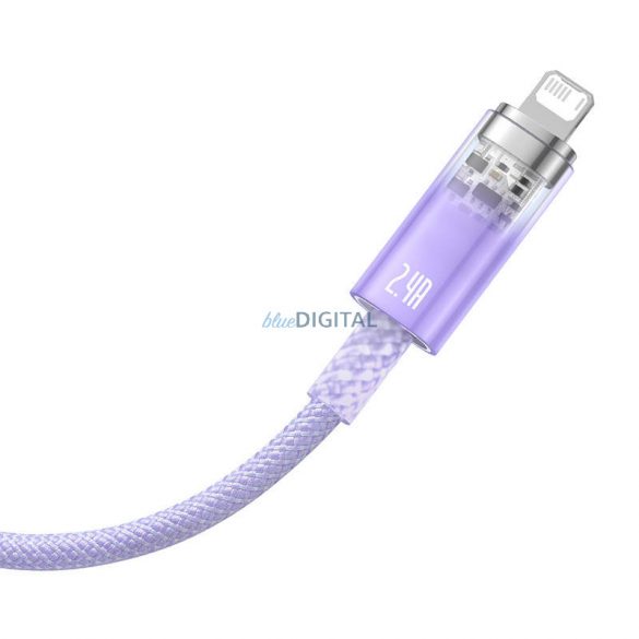 Cablu de încărcare rapidă Baseus USB-A Lightning Explorer Series 1m 2.4A (violet)