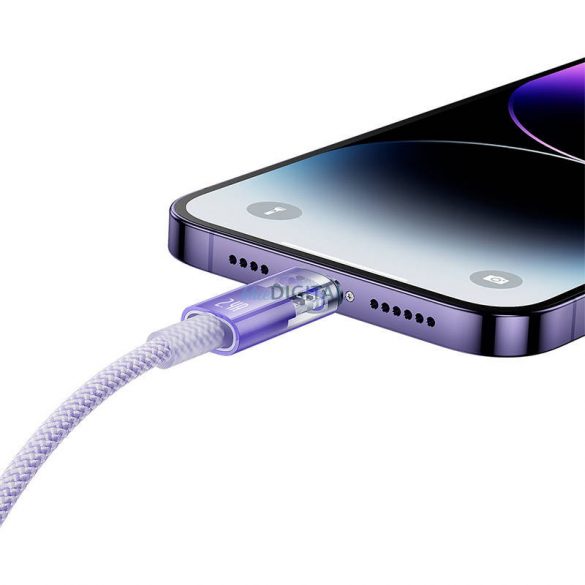 Cablu de încărcare rapidă Baseus USB-A Lightning Explorer Series 1m 2.4A (violet)