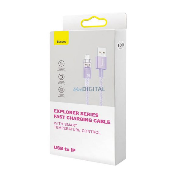 Cablu de încărcare rapidă Baseus USB-A Lightning Explorer Series 1m 2.4A (violet)