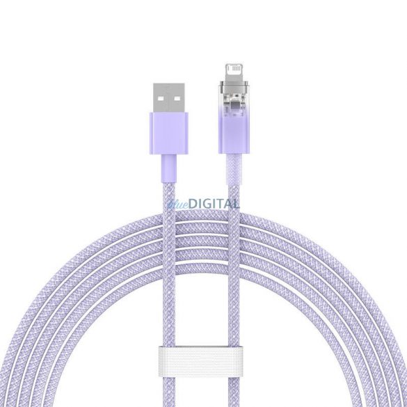 Cablu de încărcare rapidă Baseus USB-A Lightning Explorer Series 2m, 2.4A (violet)