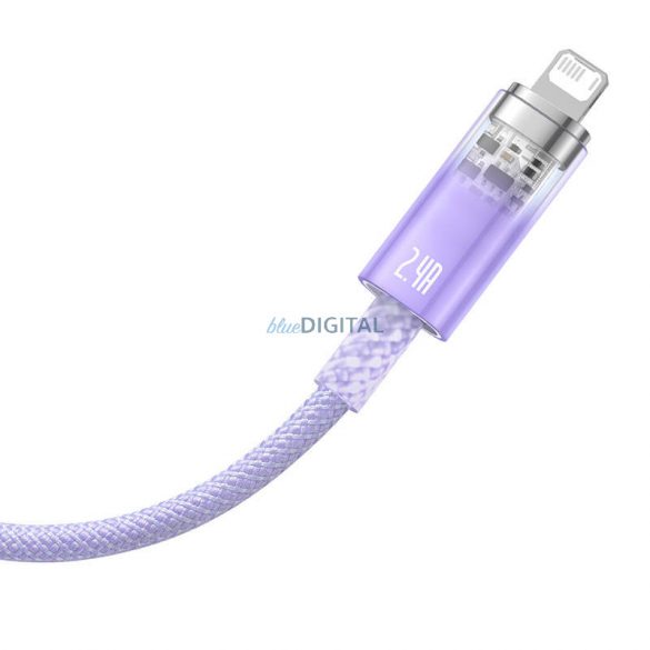 Cablu de încărcare rapidă Baseus USB-A Lightning Explorer Series 2m, 2.4A (violet)