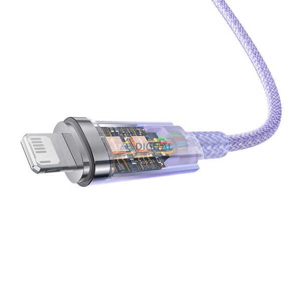 Cablu de încărcare rapidă Baseus USB-A Lightning Explorer Series 2m, 2.4A (violet)