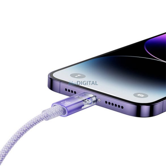 Cablu de încărcare rapidă Baseus USB-A Lightning Explorer Series 2m, 2.4A (violet)