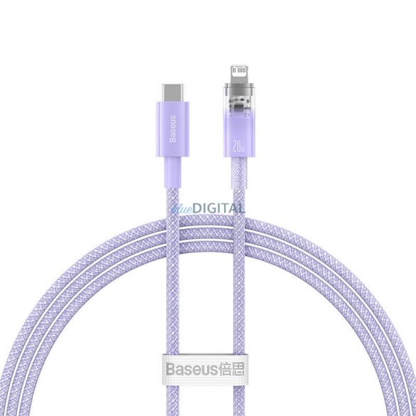 Cablu de încărcare rapidă Baseus USB-C Lightning Explorer Series 1m, 20W (violet)